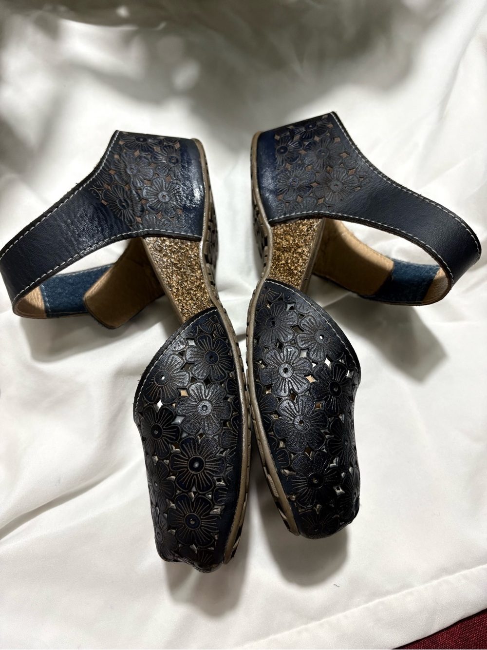 L'Artiste Spring Step Women’s Sandals Size 35 (US 5) “Spikey Blum” Floral Wedge - Picture 2 of 12
